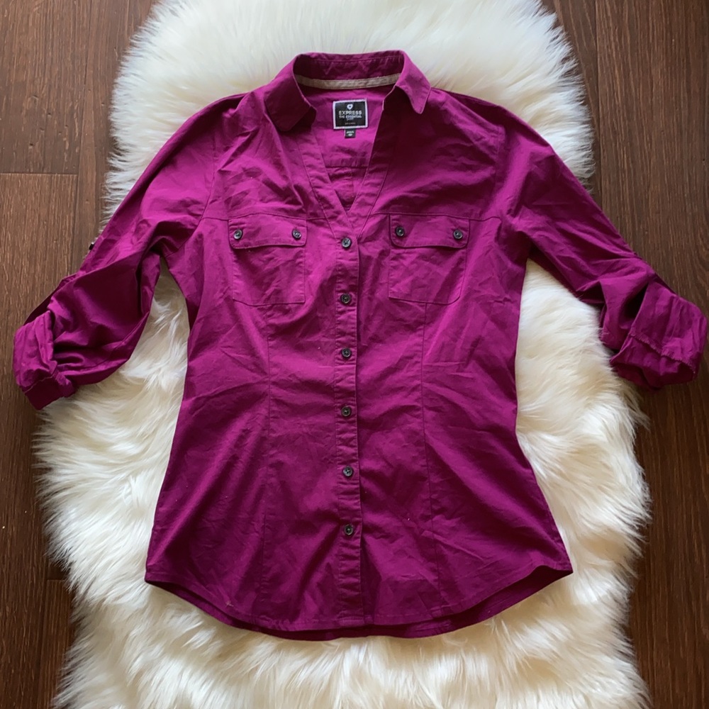 Express the essential shirt xs button up